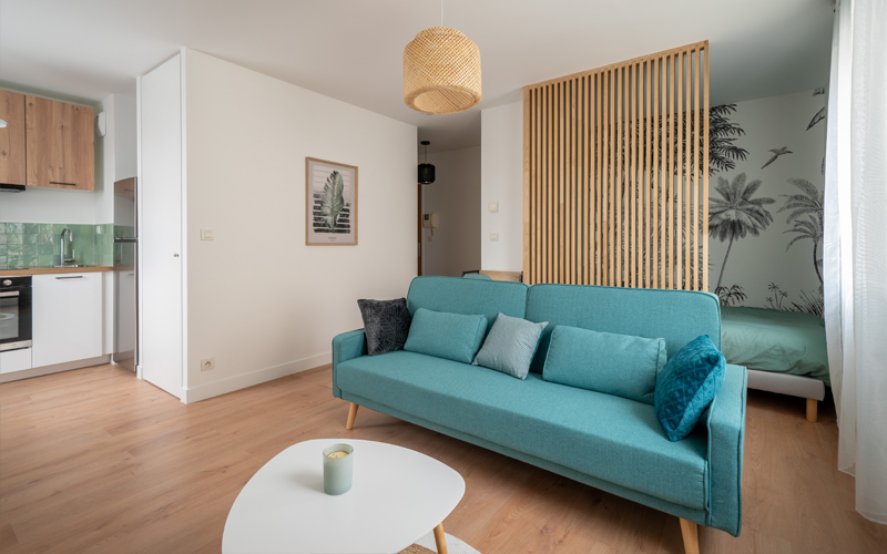 Rénovation d'un studio en centre ville de Nantes par Amélie Guilleminot architecte d'intérieur à Nantes